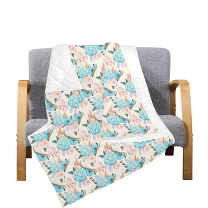Bluebird Pattern Print Design 03 Premium Quilt