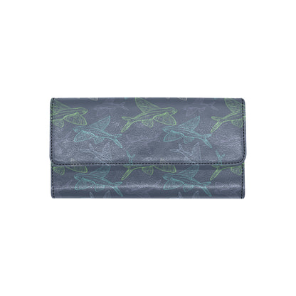 Flying Fish Pattern Print Design 02 Women's Trifold Wallet