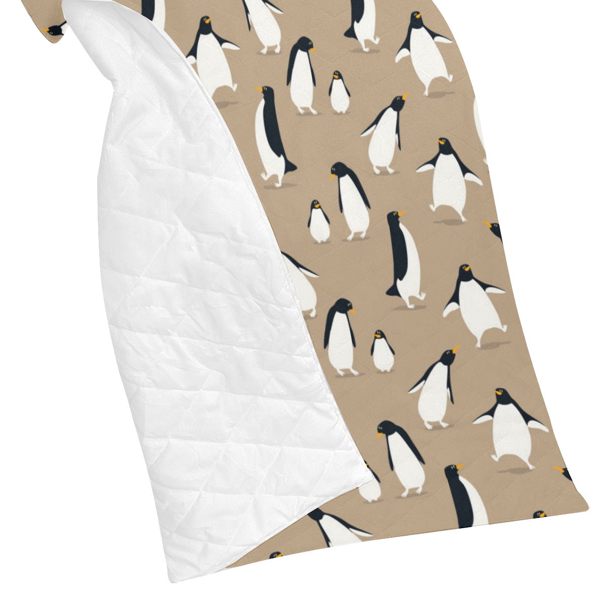 Penguin Pattern Print Design A01 Premium Quilt