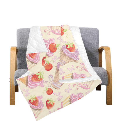 Strawberry Pink CupCake Premium Quilt