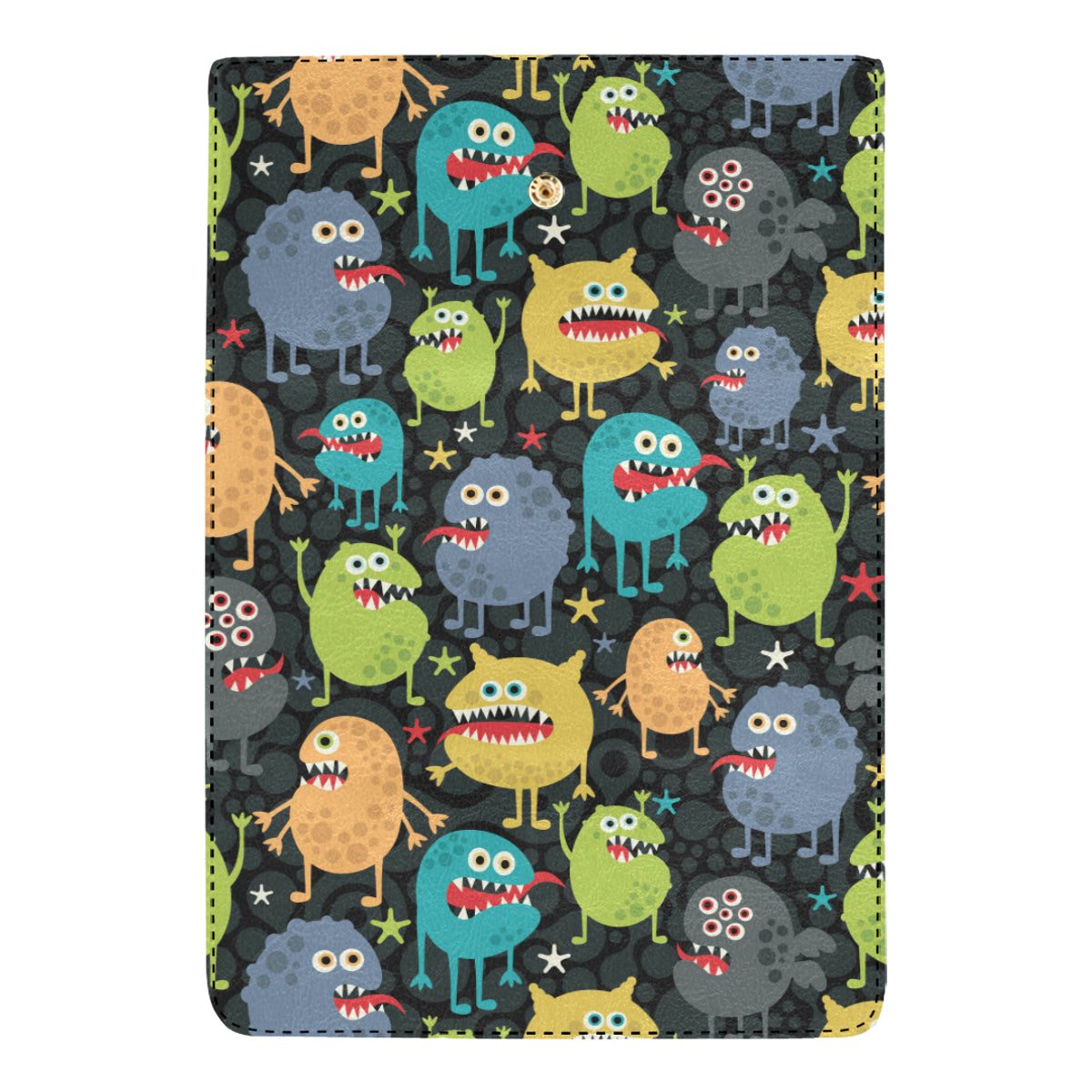 Monster Pattern Print Design 01 Women's Trifold Wallet
