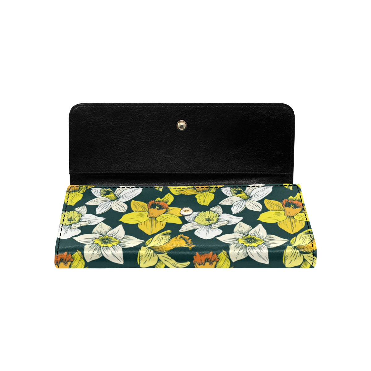 Daffodils Pattern Print Design DF02 Women's Trifold Wallet