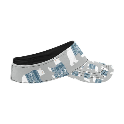 Polar Bear Pattern Print Design A03 Unisex Sun Visor