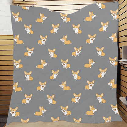 Pembroke Welsh Corgis Pattern Print Design A02 Premium Quilt