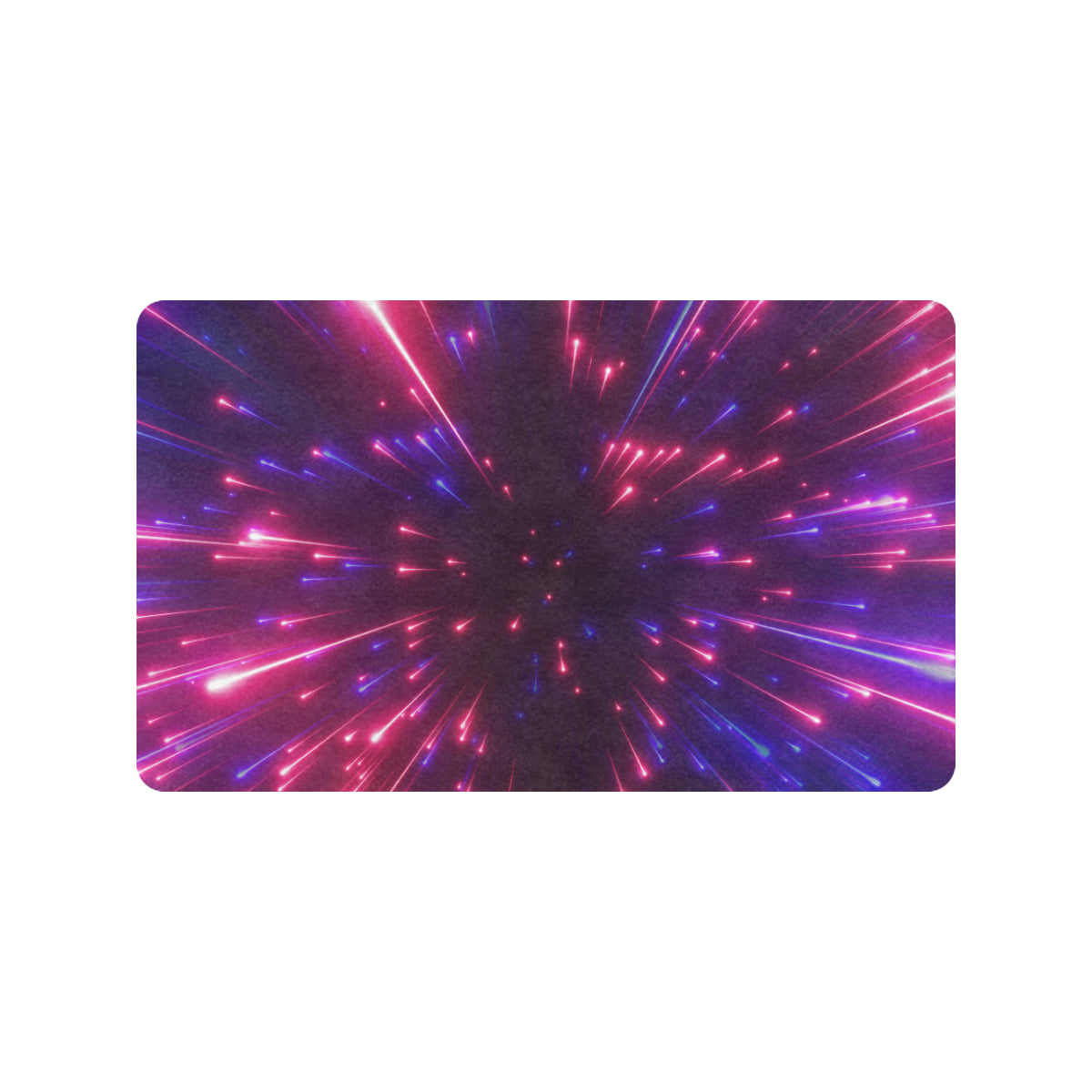 Celestial Purple Blue Neon Speed Light Rubber Doormat