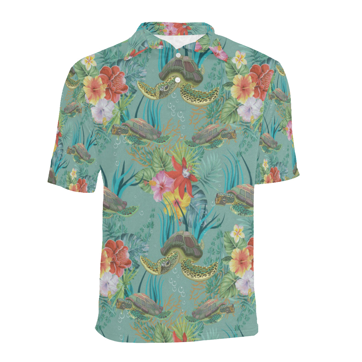 Sea Turtle Pattern Print Design T012 Men Polo Shirt