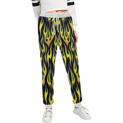 Flame Fire Yellow Pattern Unisex Sweatpants