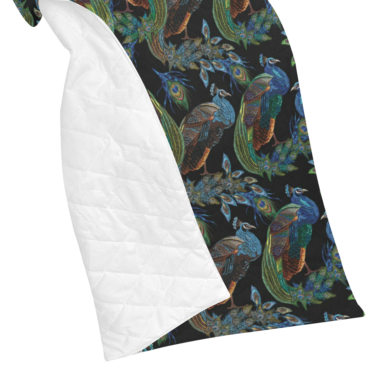 Peacock Pattern Print Design A04 Premium Quilt