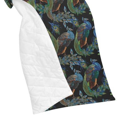 Peacock Pattern Print Design A04 Premium Quilt