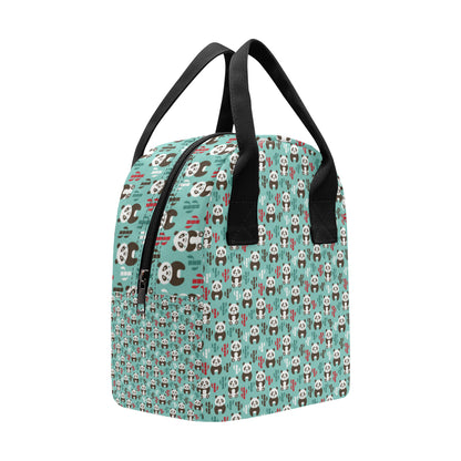 Panda Bear Cute Themed Print Insulated Lunch Bag