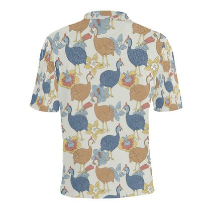 Guinea Fowl Pattern Print Design 01 Men Polo Shirt