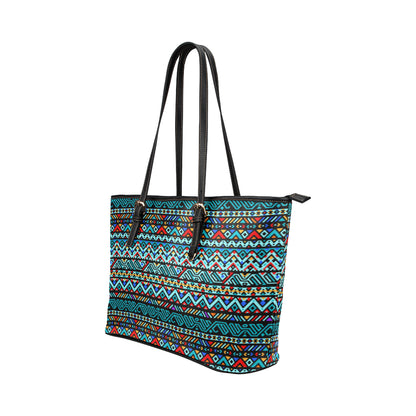 Southwestern Style Leather Tote Bag