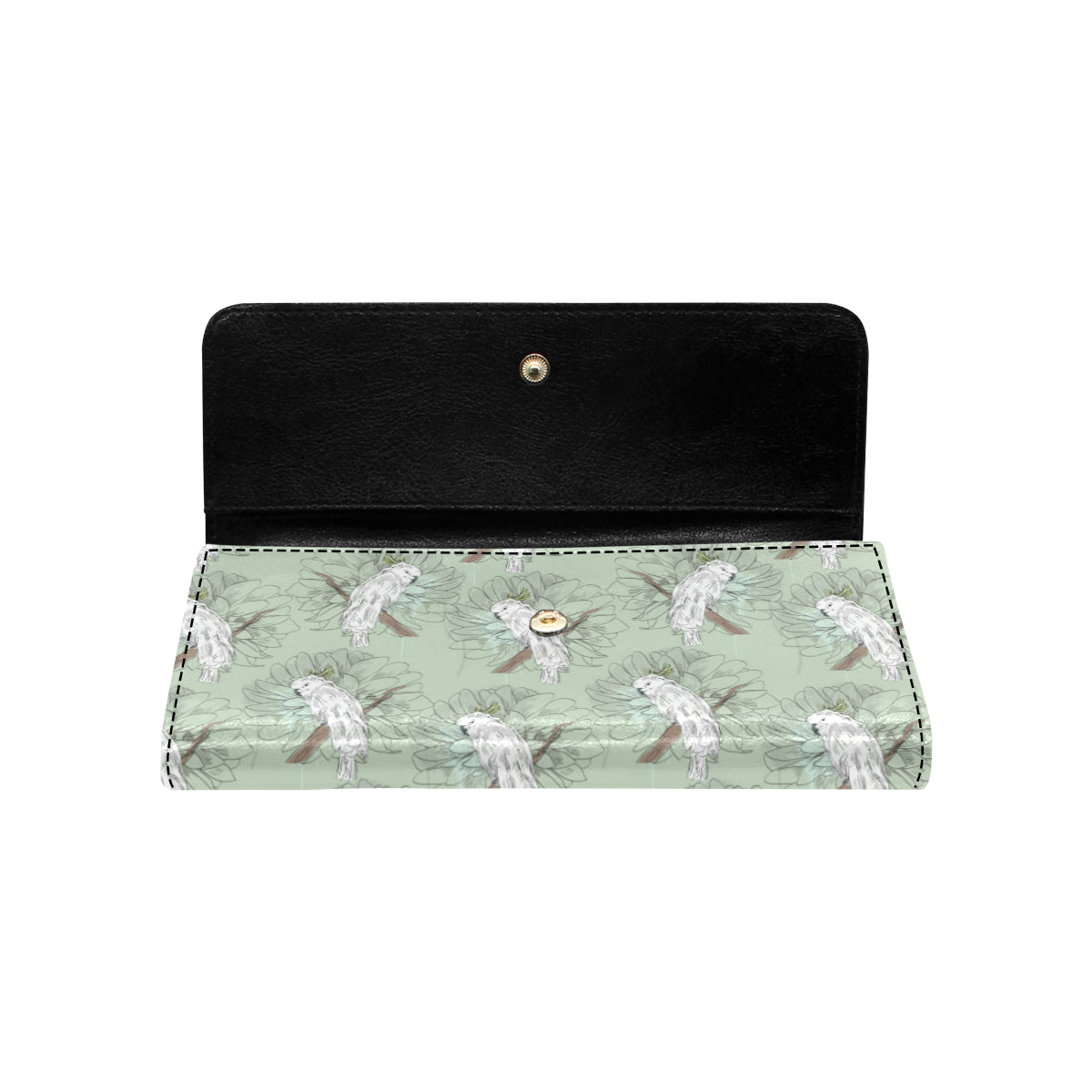 Cockatiel Pattern Print Design 01 Women's Trifold Wallet