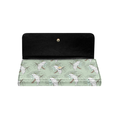 Cockatiel Pattern Print Design 01 Women's Trifold Wallet