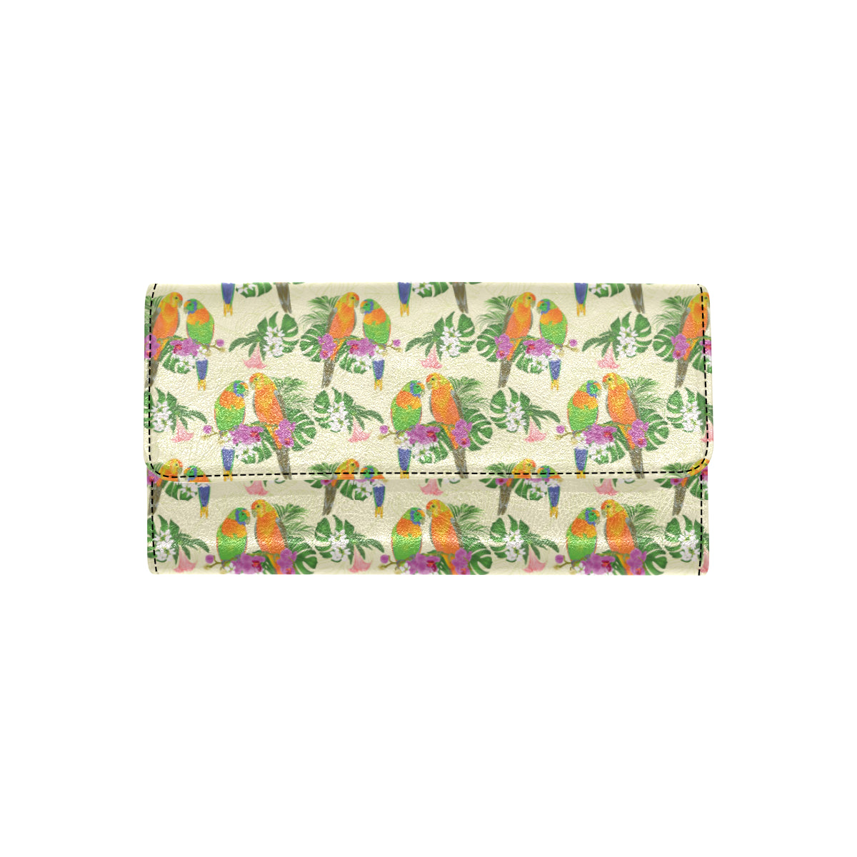 Conures Pattern Print Design 02 Women's Trifold Wallet