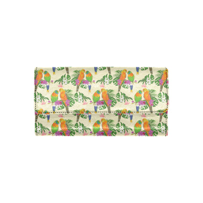 Conures Pattern Print Design 02 Women's Trifold Wallet