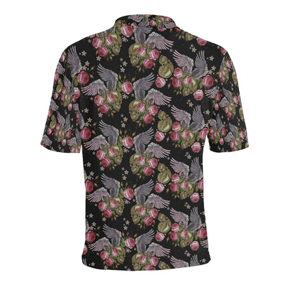 Angel Wings Pattern Print Design 06 Men Polo Shirt