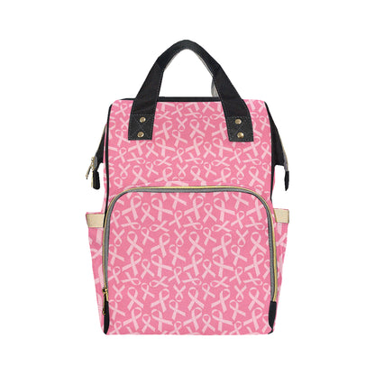 Breast Cancer Awareness Themed Diaper Bag Backpack