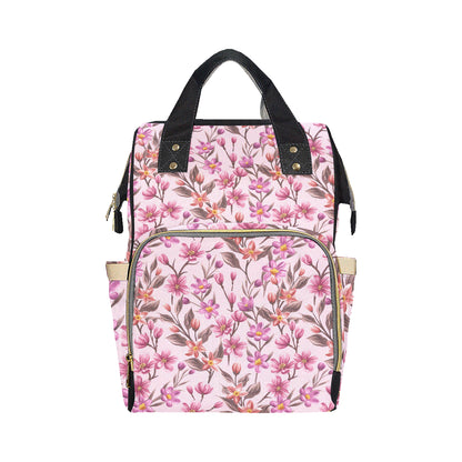 Summer Floral Pattern Print Design SF09 Diaper Bag Backpack