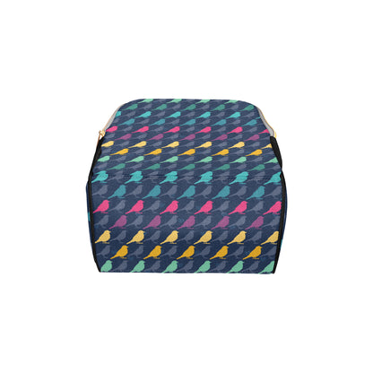 Birds Pattern Print Design 01 Diaper Bag Backpack