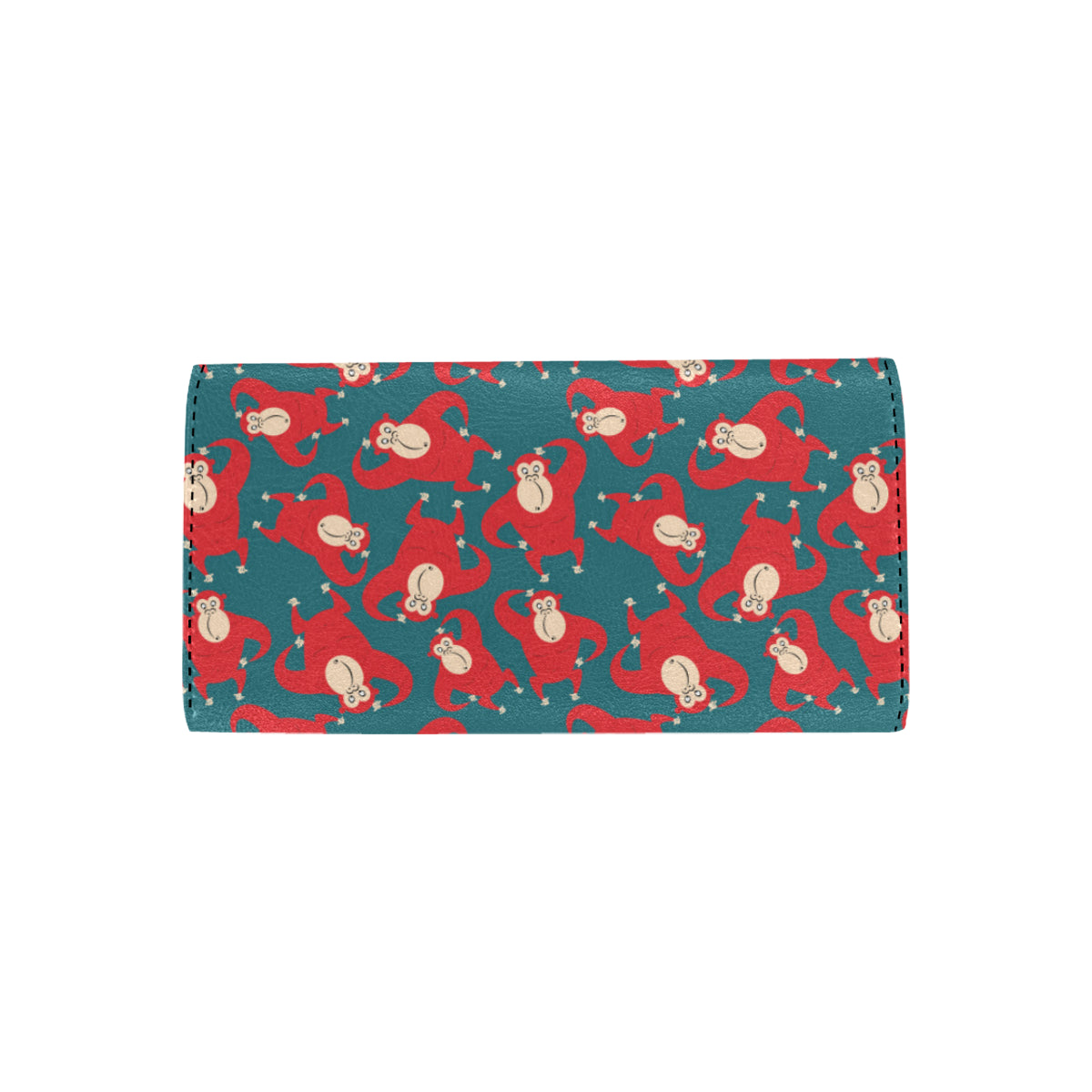 Chimpanzee Pattern Print Design 04 Women's Trifold Wallet