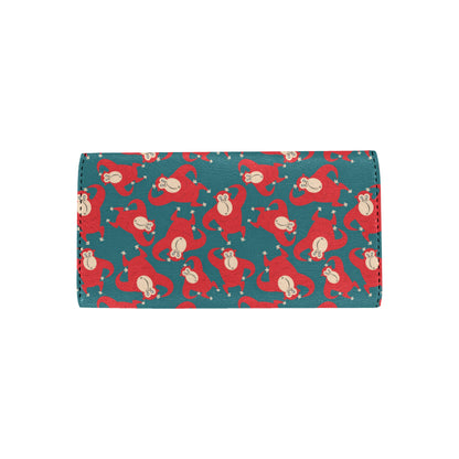 Chimpanzee Pattern Print Design 04 Women's Trifold Wallet