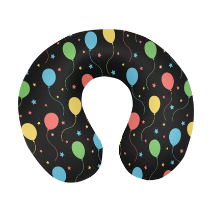 Ballon Colorful Pattern Print Design 04 U-Shaped Travel Neck Pillow