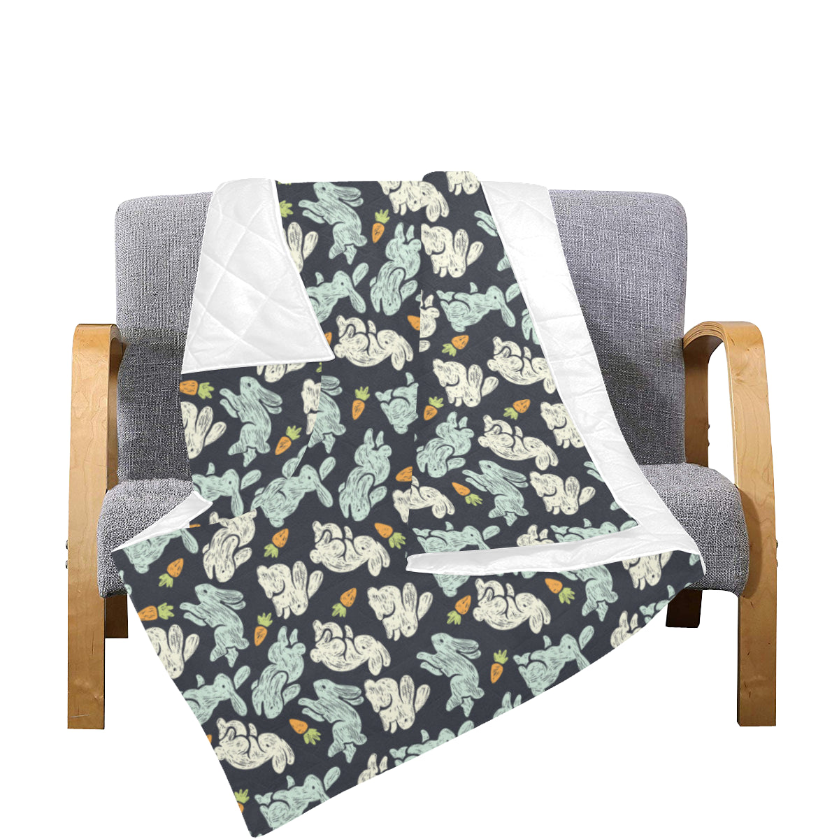 Bunny Pattern Print Design 04 Premium Quilt