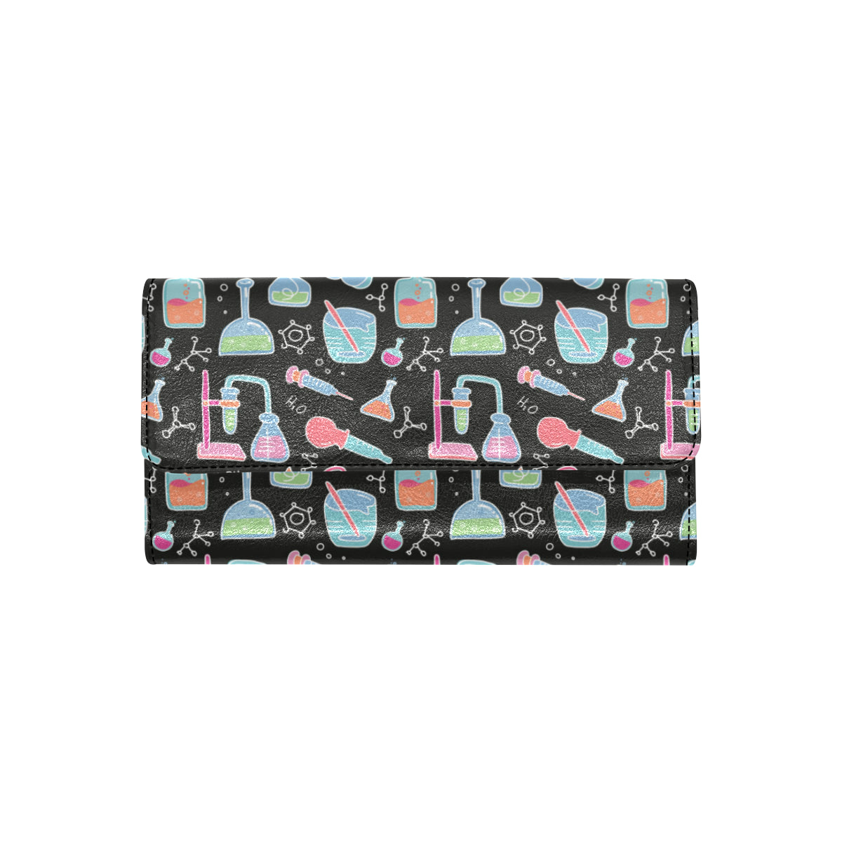 Chemical Pattern Print Design 06 Women's Trifold Wallet
