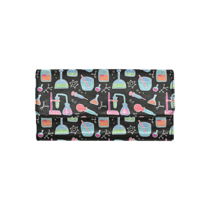 Chemical Pattern Print Design 06 Women's Trifold Wallet