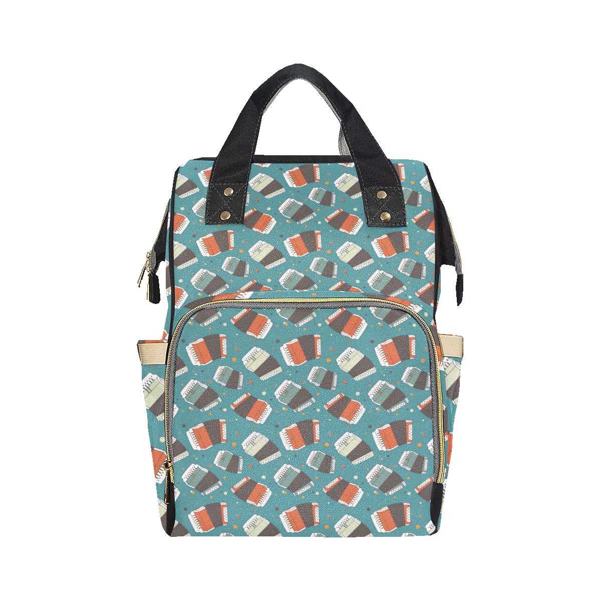 Accordion Pattern Print Design 02 Diaper Bag Backpack