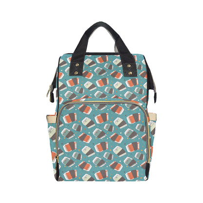 Accordion Pattern Print Design 02 Diaper Bag Backpack