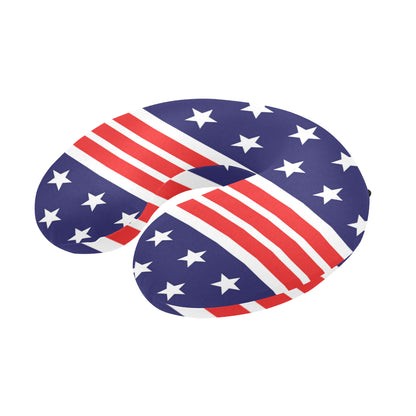 Patriotic Pattern Print Design A04 U-Shaped Travel Neck Pillow