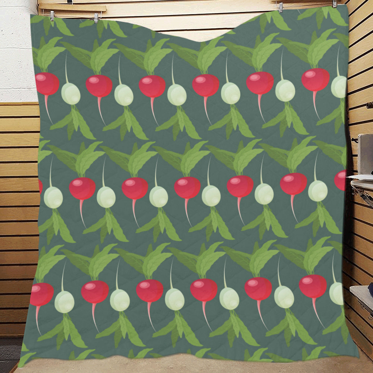 Radish Pattern Print Design A03 Premium Quilt