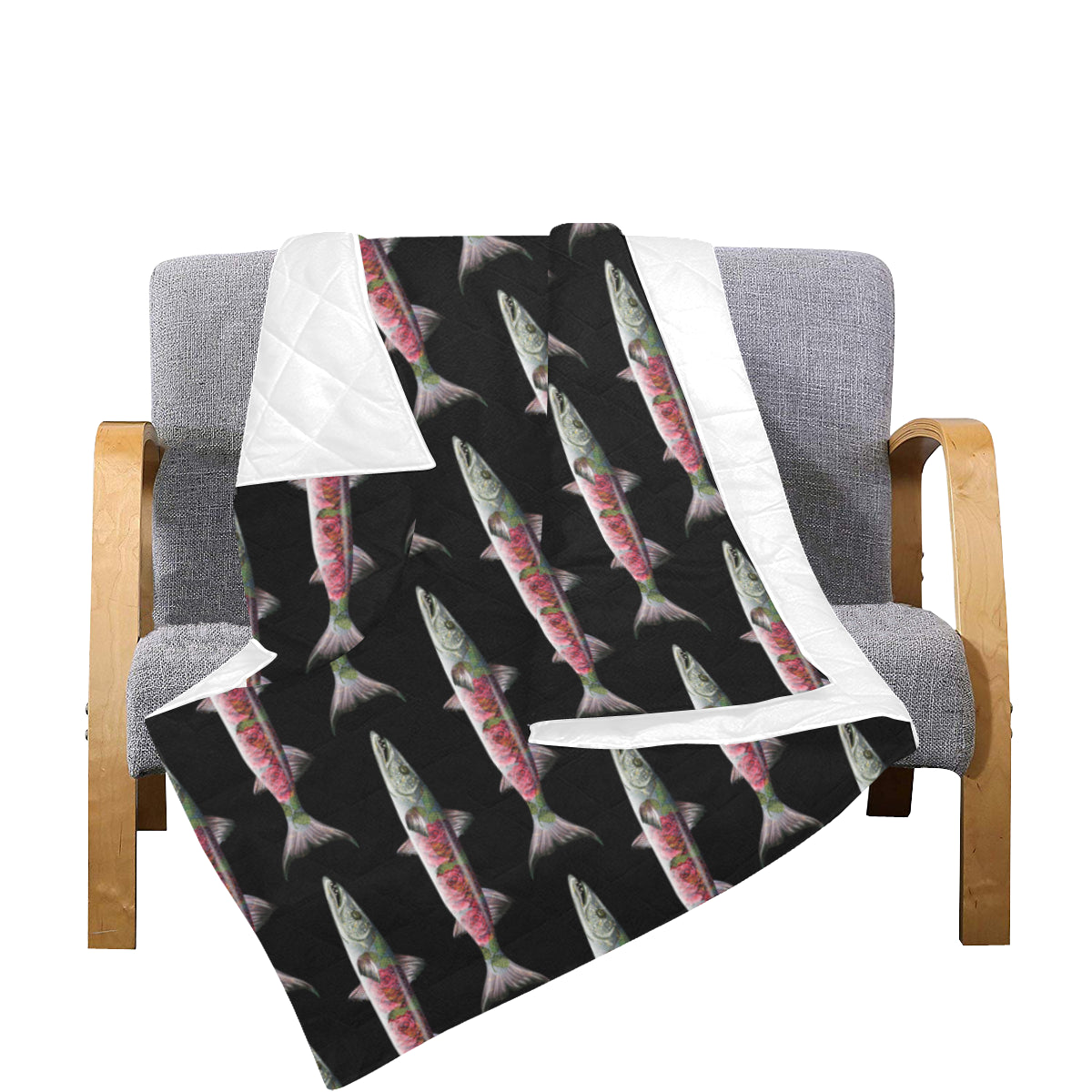 Barracuda Pattern Print Design 02 Premium Quilt