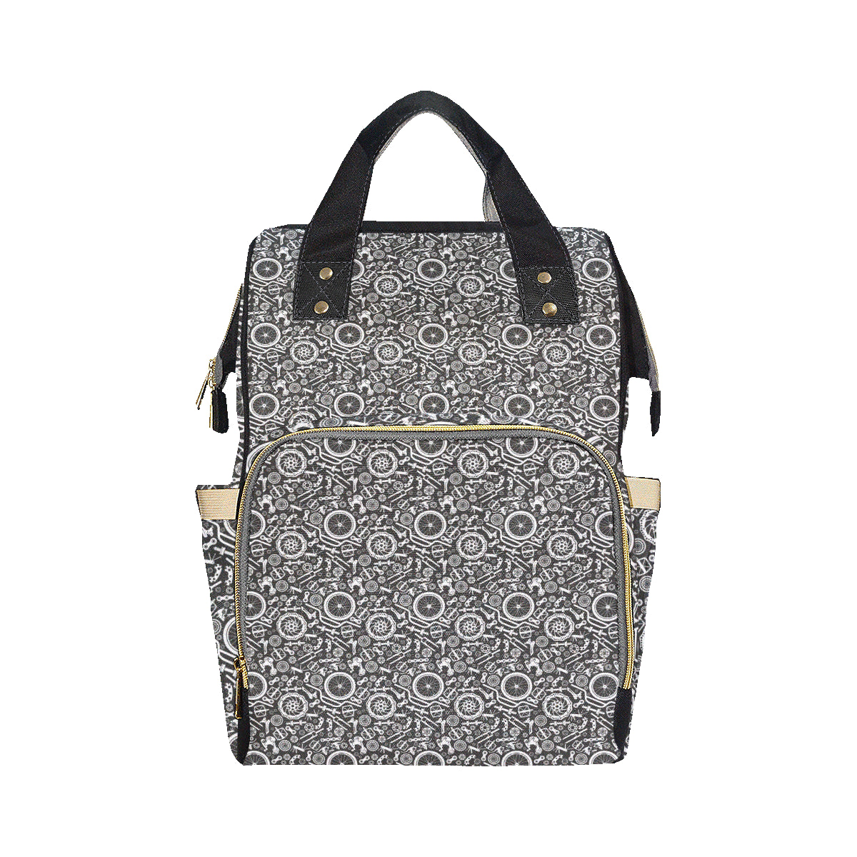 Bicycle Tools Pattern Print Design 02 Diaper Bag Backpack