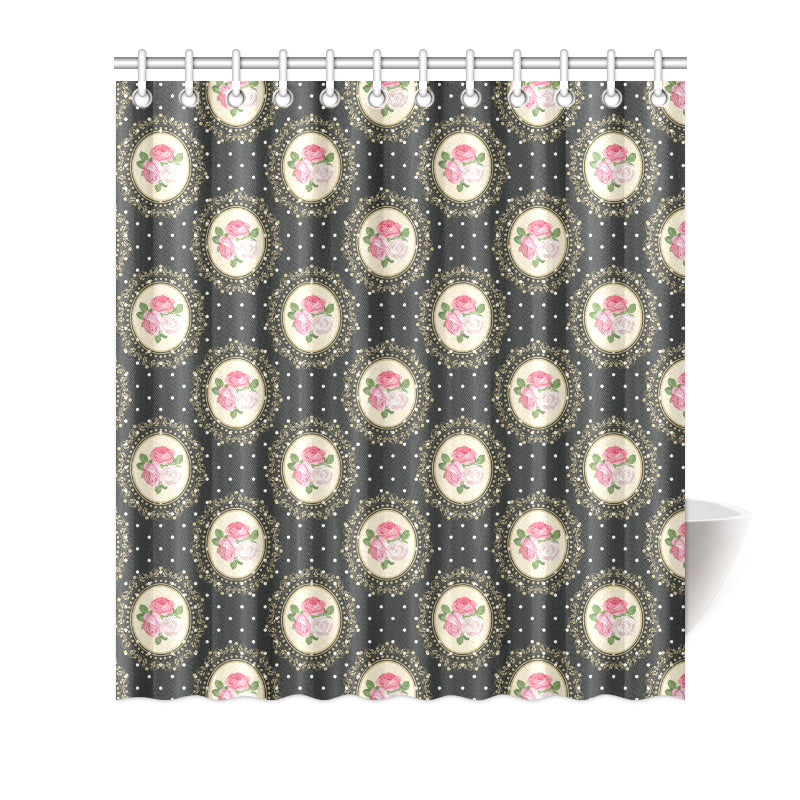 Rose Pattern Print Design RO015 Shower Curtain