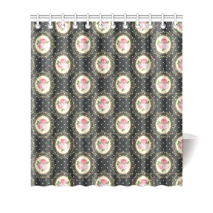 Rose Pattern Print Design RO015 Shower Curtain