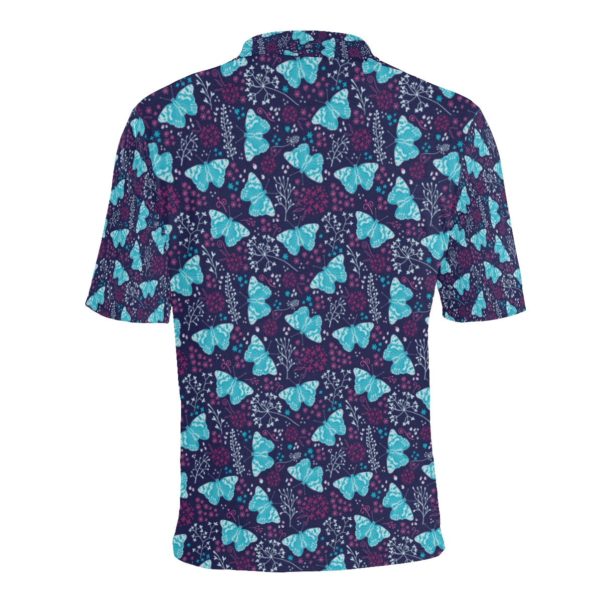 Butterfly Pattern Print Design 011 Men Polo Shirt