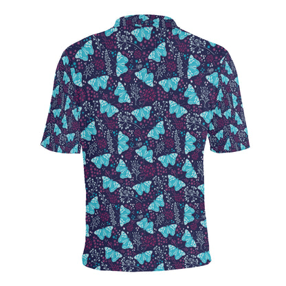 Butterfly Pattern Print Design 011 Men Polo Shirt