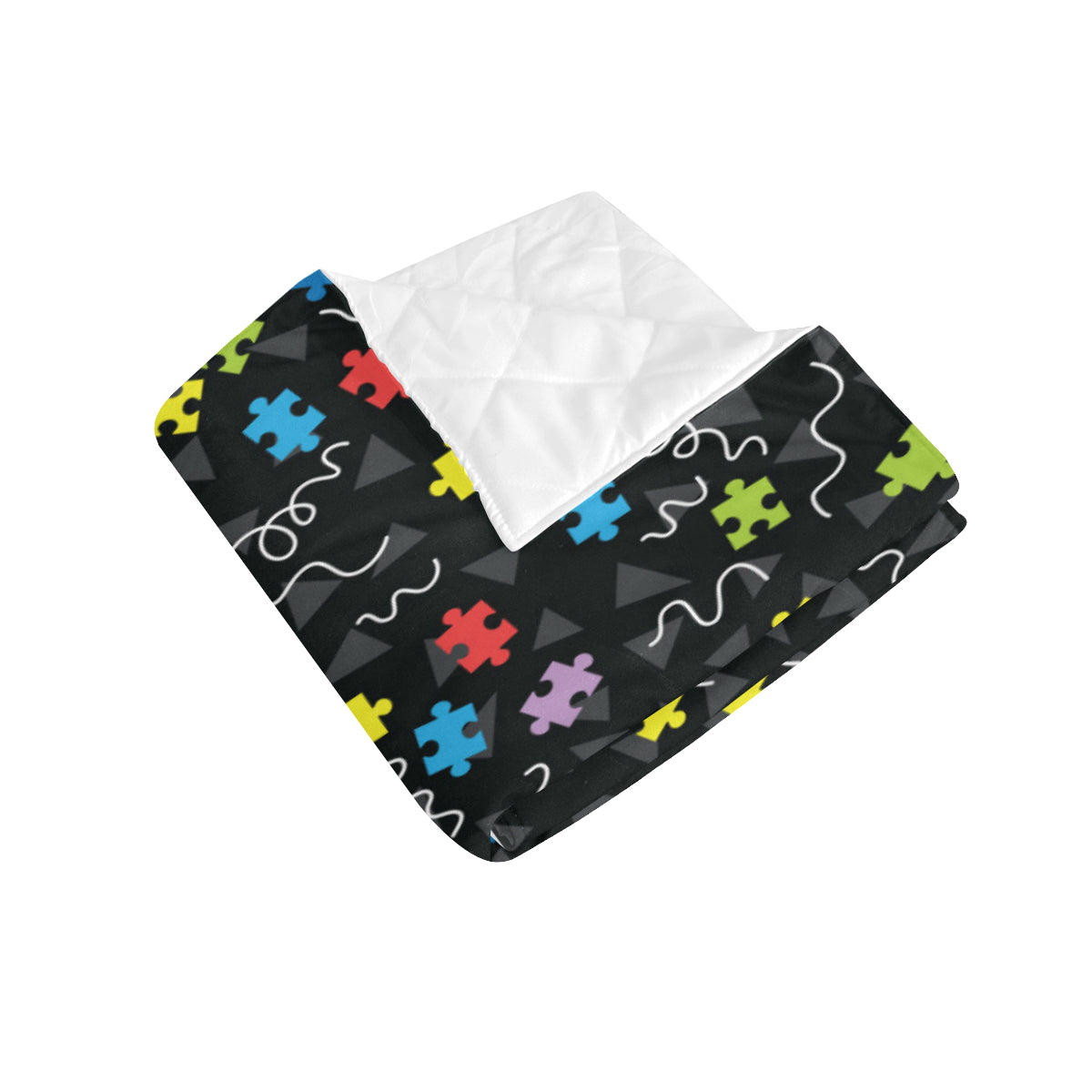 Autism Awareness Pattern Print Design 01 Premium Quilt