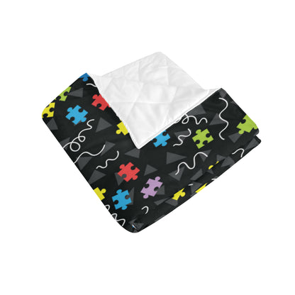 Autism Awareness Pattern Print Design 01 Premium Quilt
