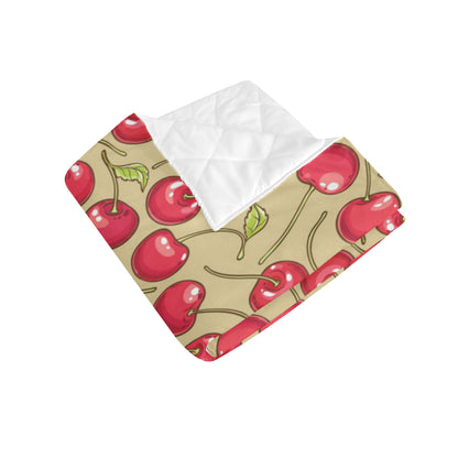 Cherry Pattern Print Design CH05 Premium Quilt