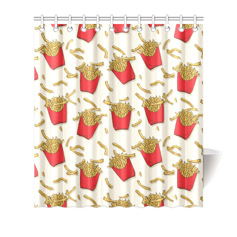 French Fried Pattern Print Design 01 Shower Curtain