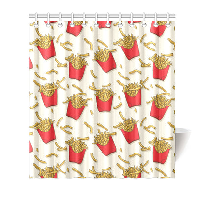French Fried Pattern Print Design 01 Shower Curtain