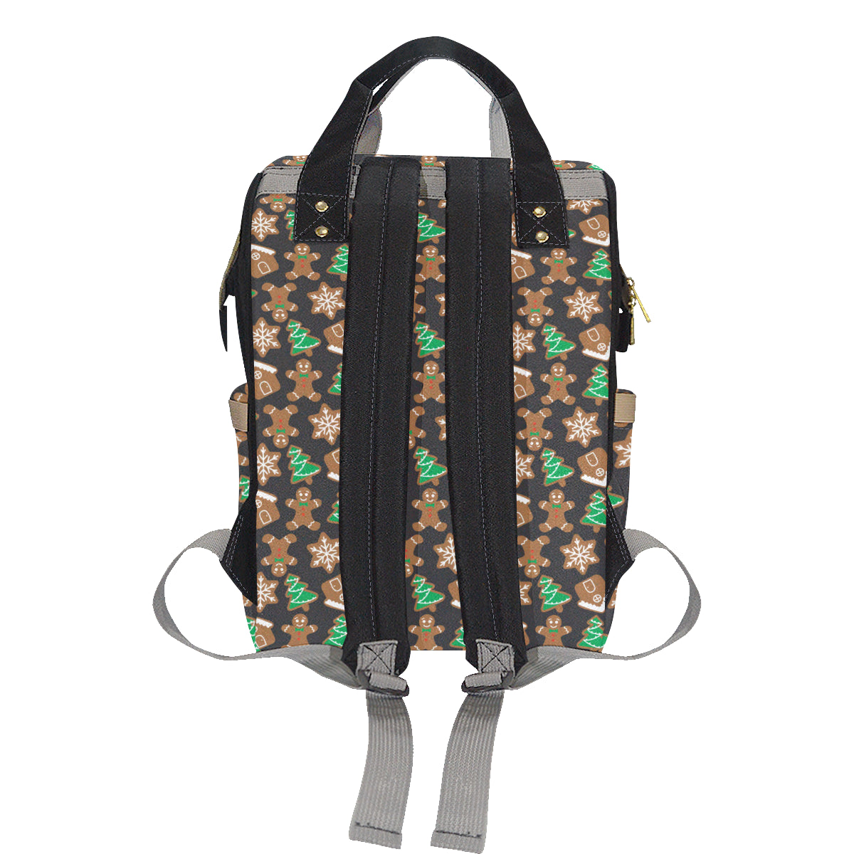 Gingerbread Pattern Print Design 02 Diaper Bag Backpack