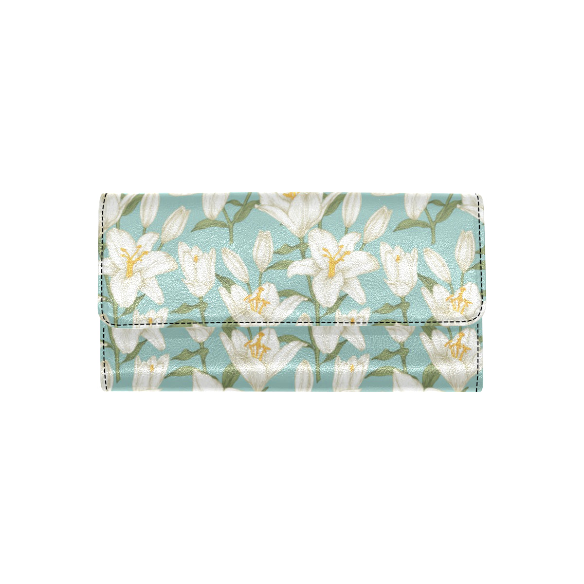 Lily Pattern Print Design LY09 Women's Trifold Wallet