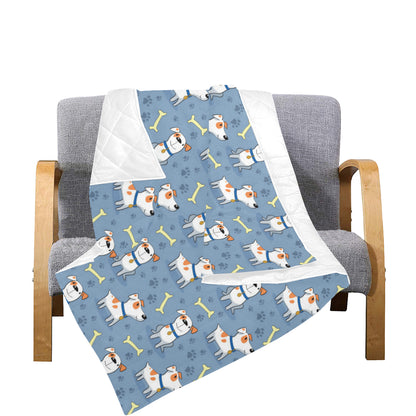 Bull Terriers Pattern Print Design 04 Premium Quilt
