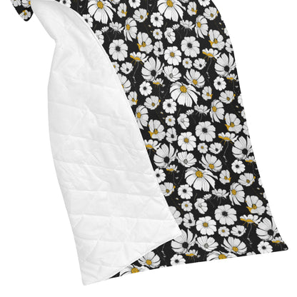 Daisy Pattern Print Design 02 Premium Quilt