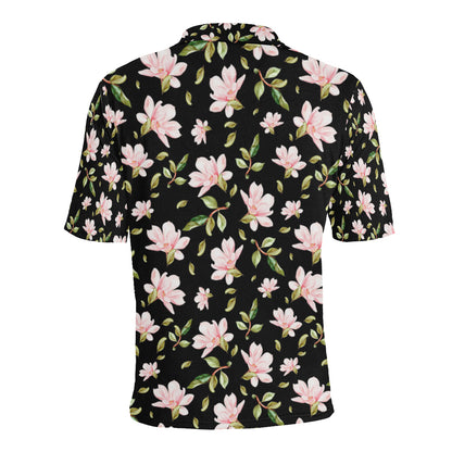 Magnolia Pattern Print Design MAG01 Men Polo Shirt